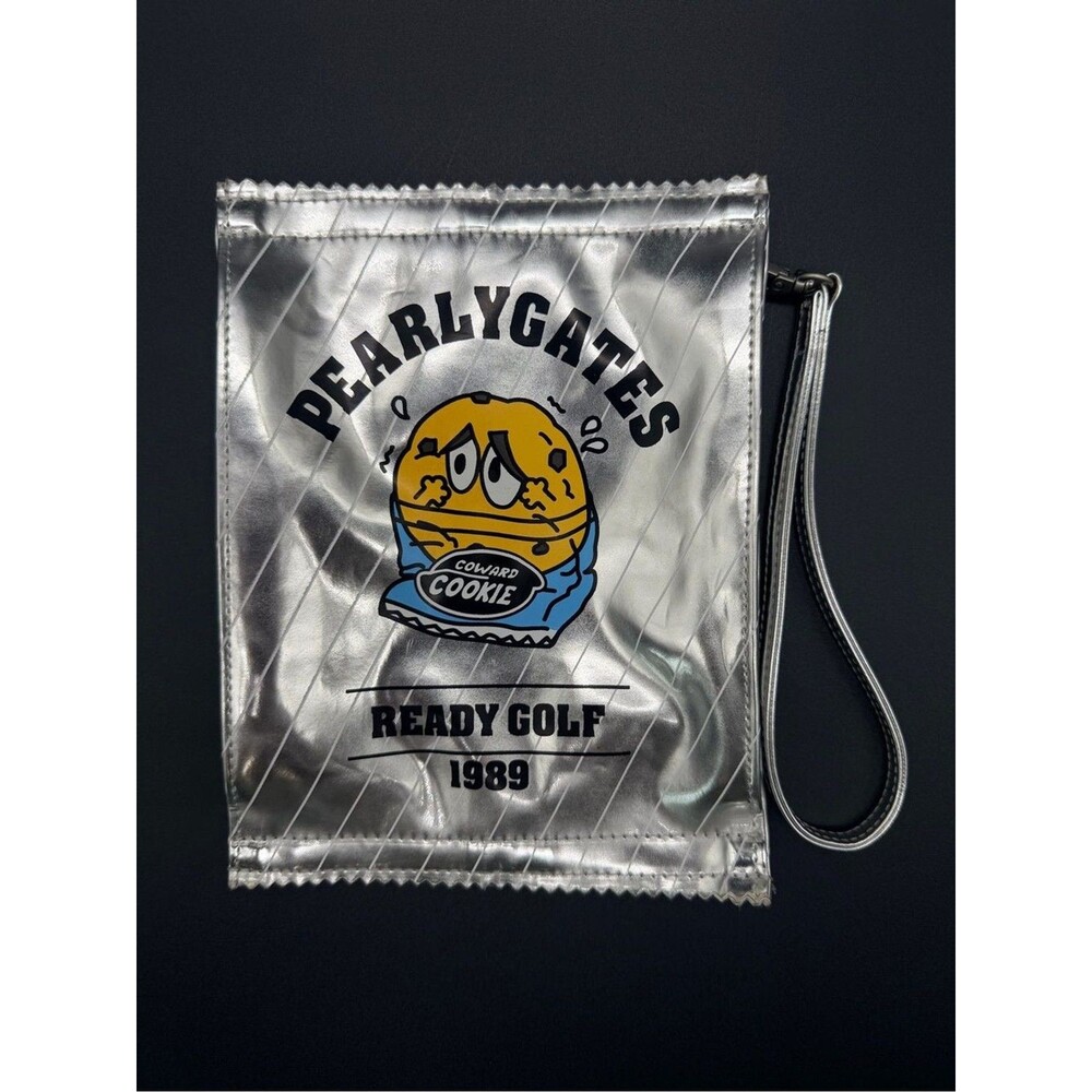 Pearly Gates Metallic Silver Golf Pouch Wristlet Coward Cookie Ready Golf 1989